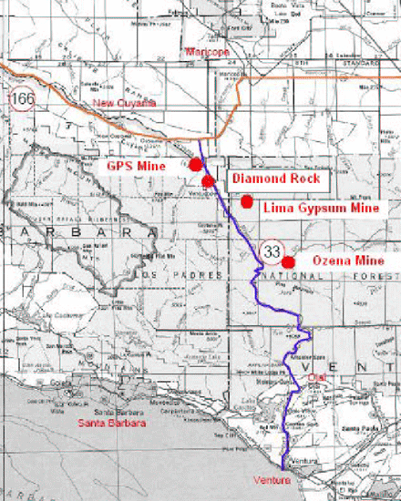 map of mines
