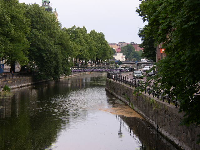 Fyris�n in downtown Uppsala